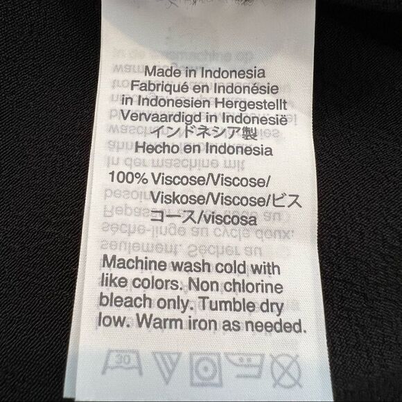 Madewell Studio Silk Ruffle-Hem Black size S - Picture 8 of 10